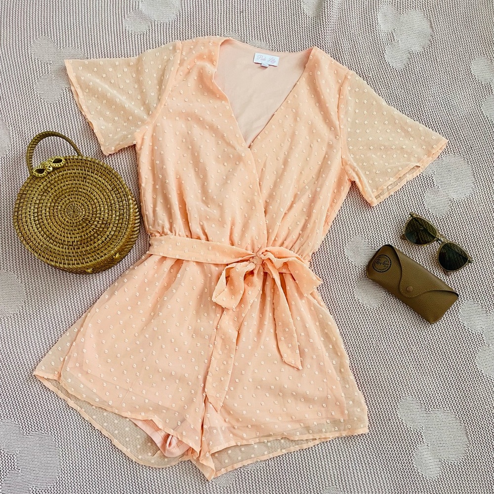 Pink lily romper